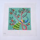 Peacock and Oranges Canvas - KC Needlepoint