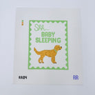 Light Green Baby Sleeping Dog Canvas - KC Needlepoint