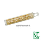Size 14/15 Seed Beads 3 Light Gold - KC Needlepoint