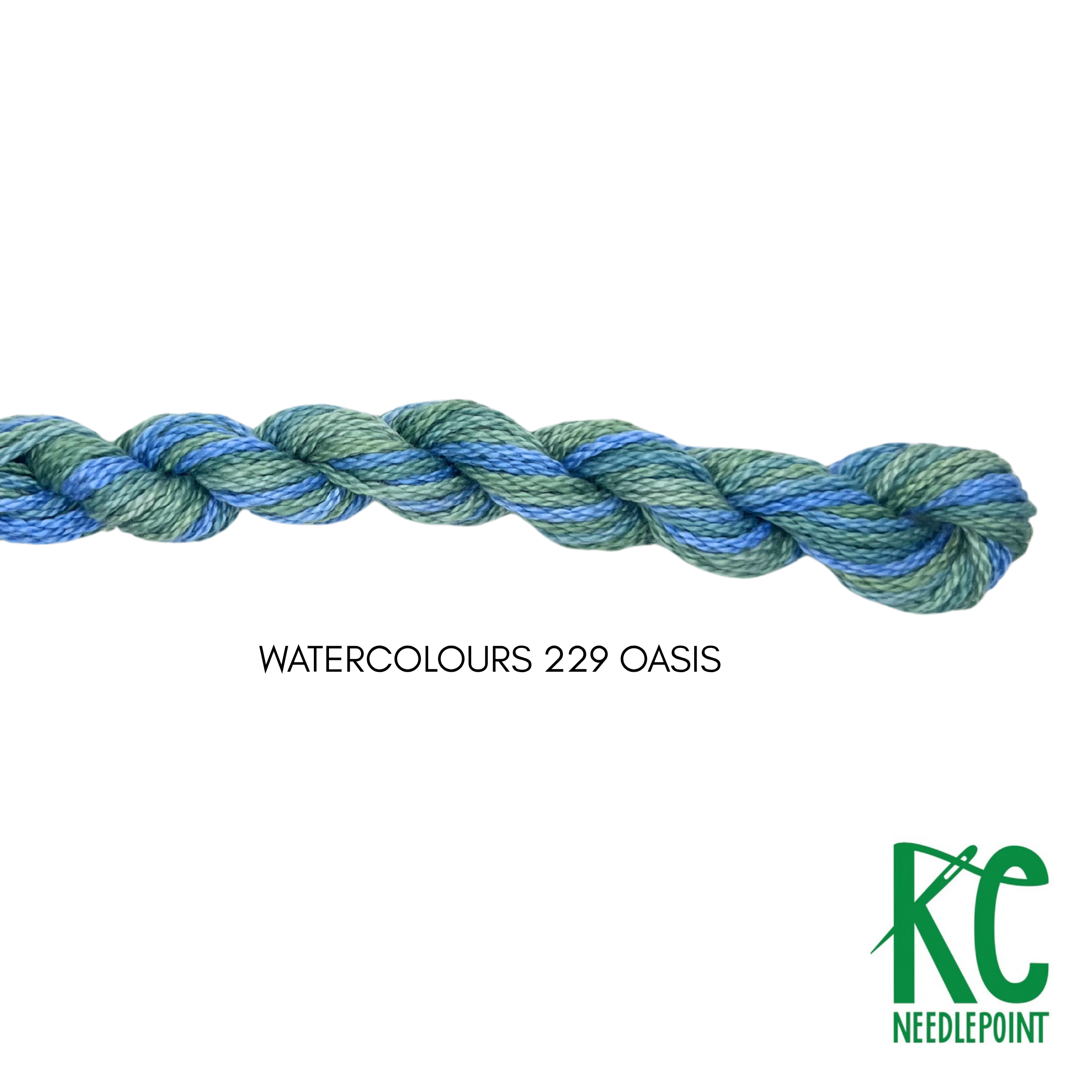 Watercolours 229 Oasis - KC Needlepoint