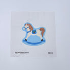 Blue Holly Rocking Horse Canvas - KC Needlepoint