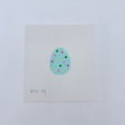 Blue Polka Dotted Egg Canvas - KC Needlepoint