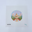 India Travel Round Canvas - KC Needlepoint