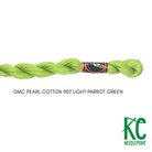 DMC 3 Pearl Cotton 907</br>Light Parrot Green - KC Needlepoint