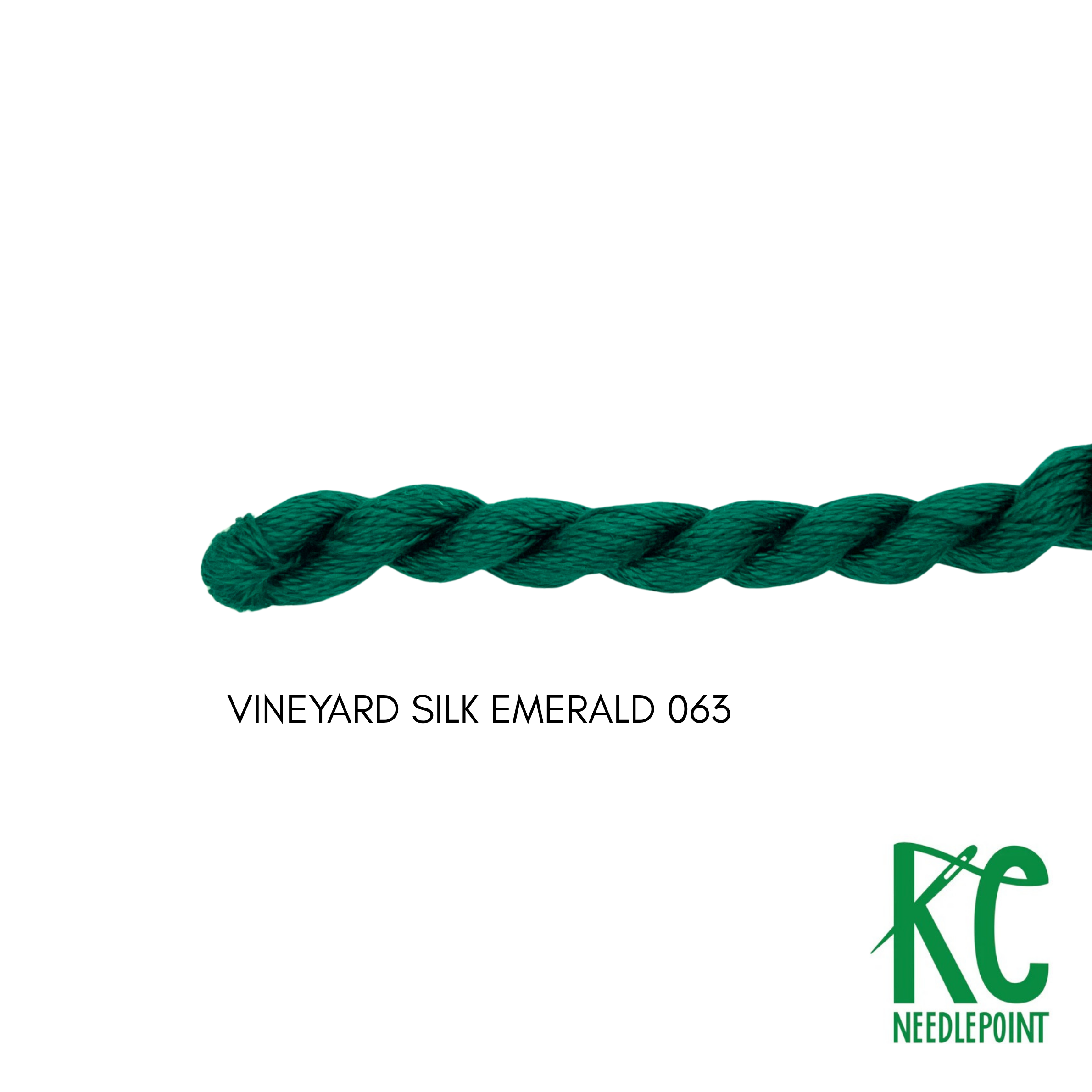 Vineyard Silk Skein C063 Emerald - KC Needlepoint