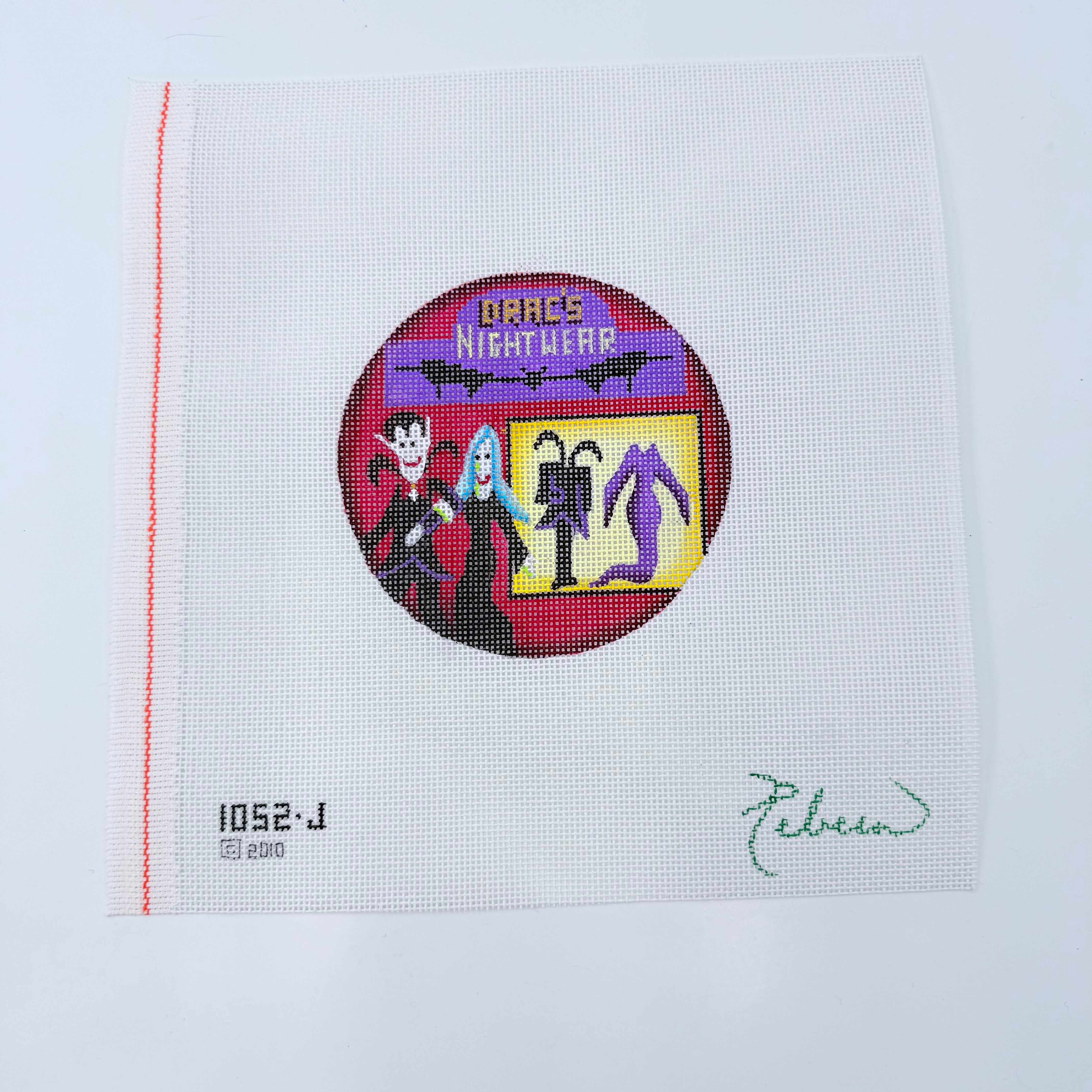 Drac's Nightware Round Canvas - KC Needlepoint