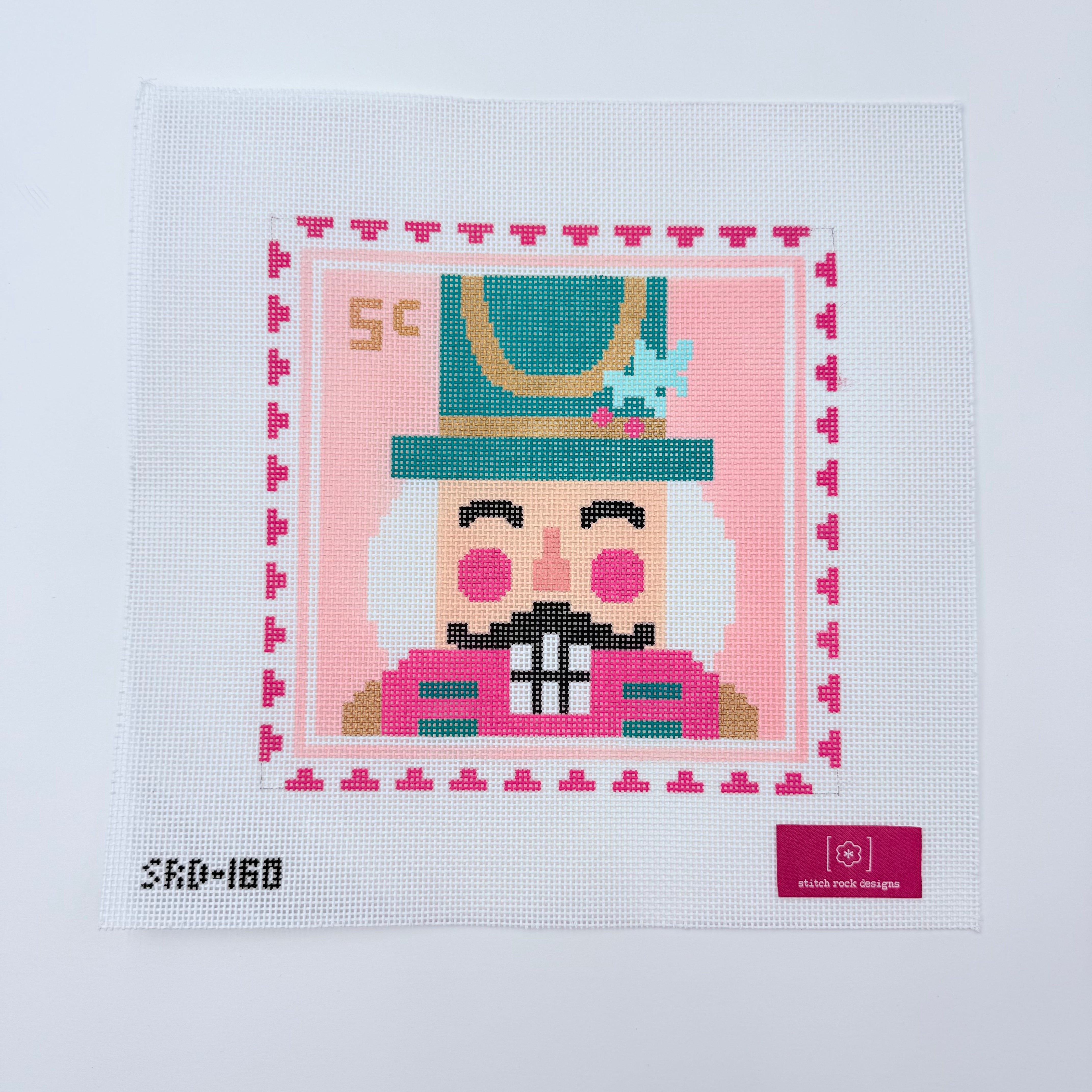 Nutcracker Stamp Pillow Canvas - KC Needlepoint