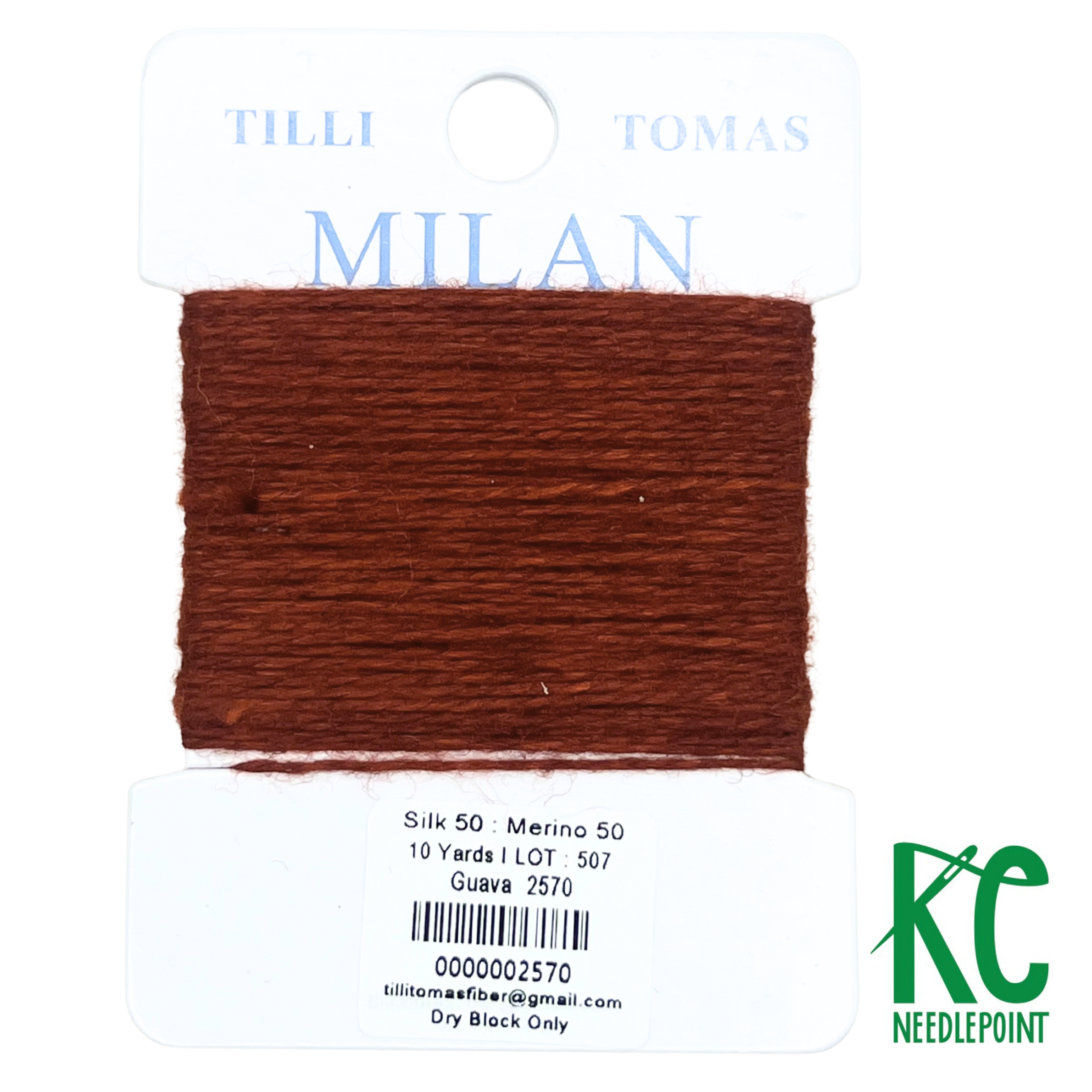 Milan Card 2570 Guava - KC Needlepoint
