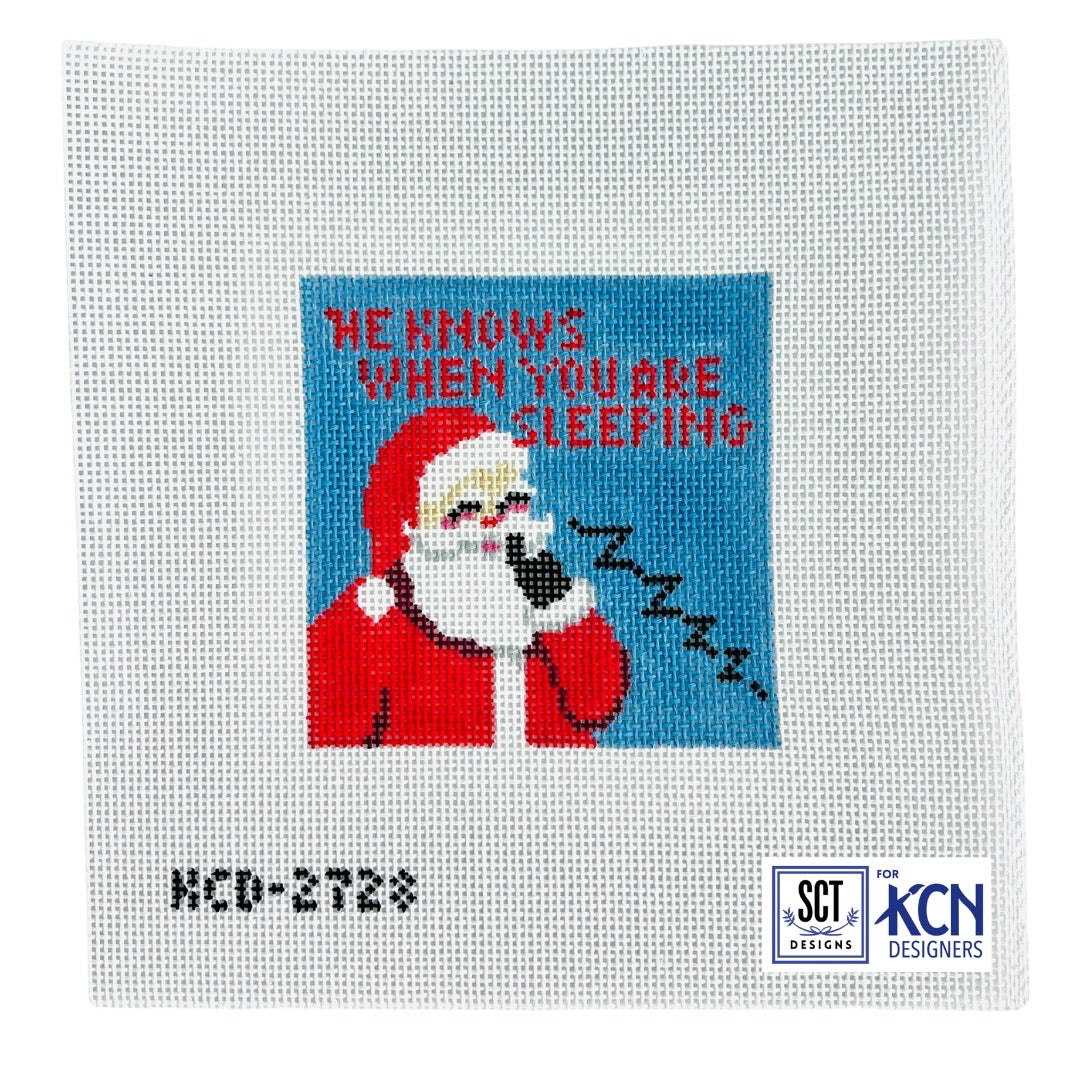 He Knows When You Are Sleeping Canvas - KC Needlepoint