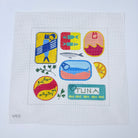 Tuna Can Collage Canvas - KC Needlepoint