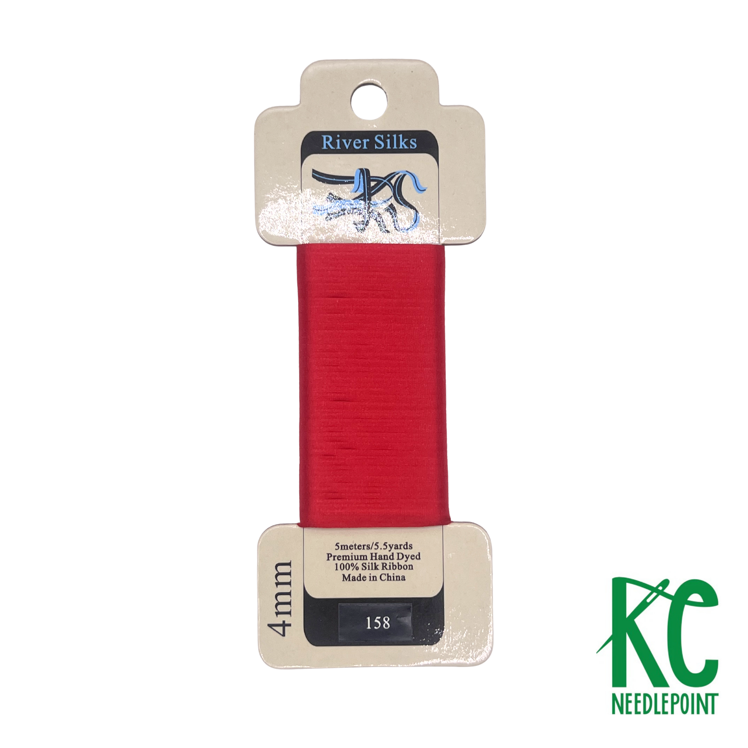 Silk Ribbon 4mm 158 Chinese Red - KC Needlepoint