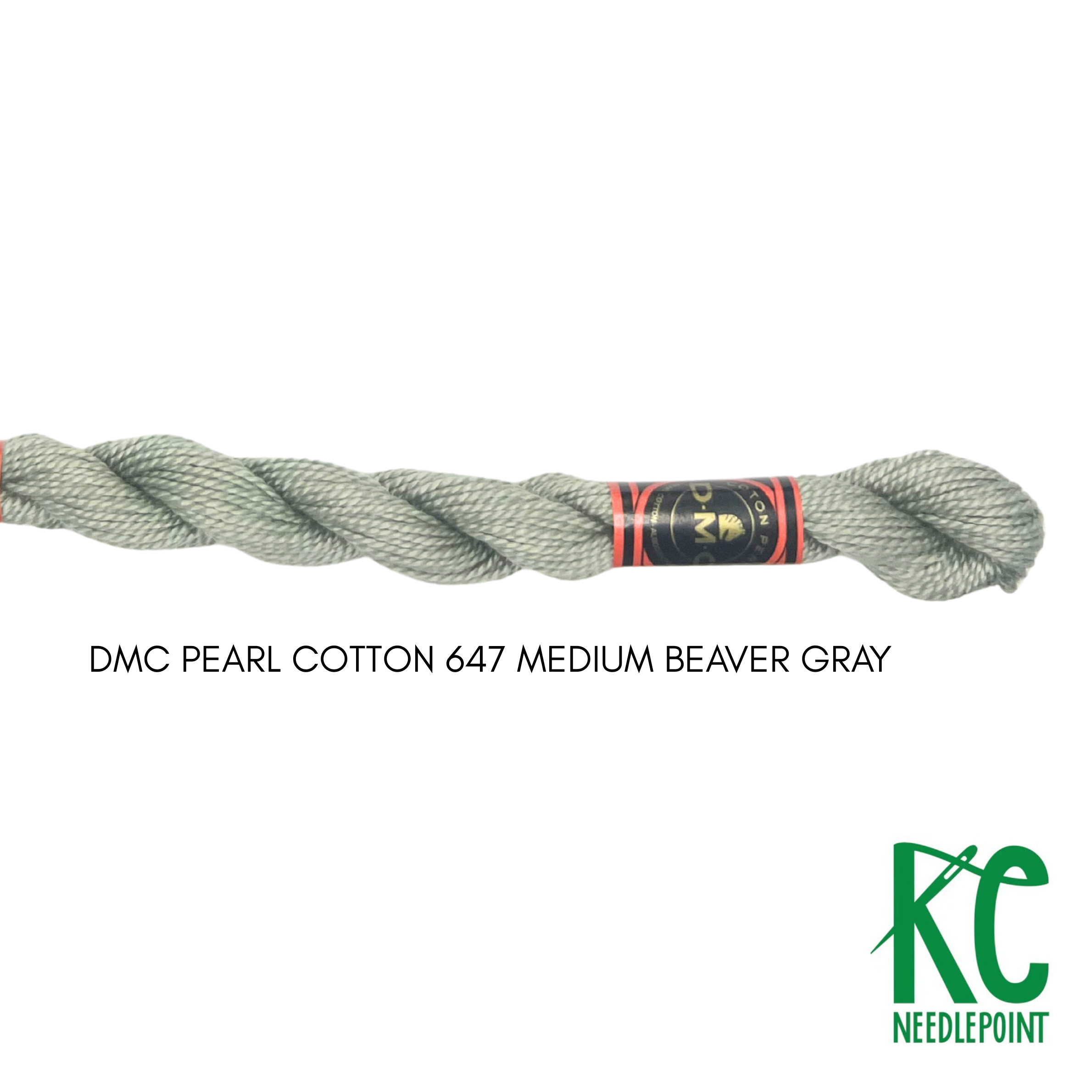 DMC 3 Pearl Cotton 647</br>Medium Beaver Gray - KC Needlepoint