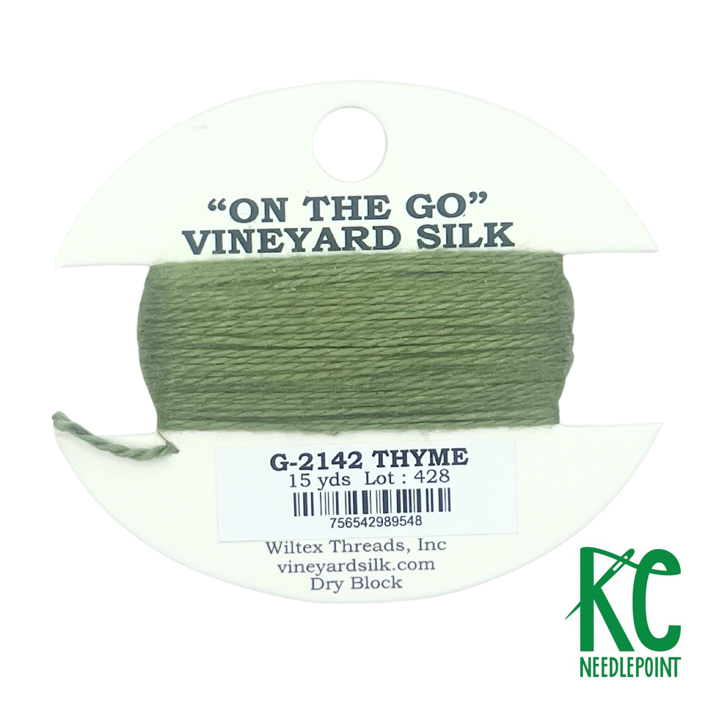 Vineyard Silk Card G2142 Thyme - KC Needlepoint