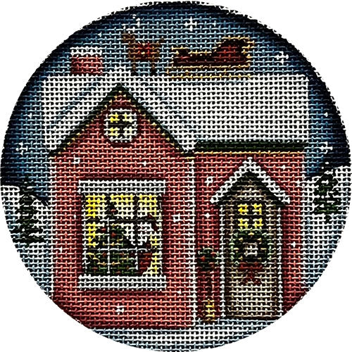 On the Roof Canvas - KC Needlepoint