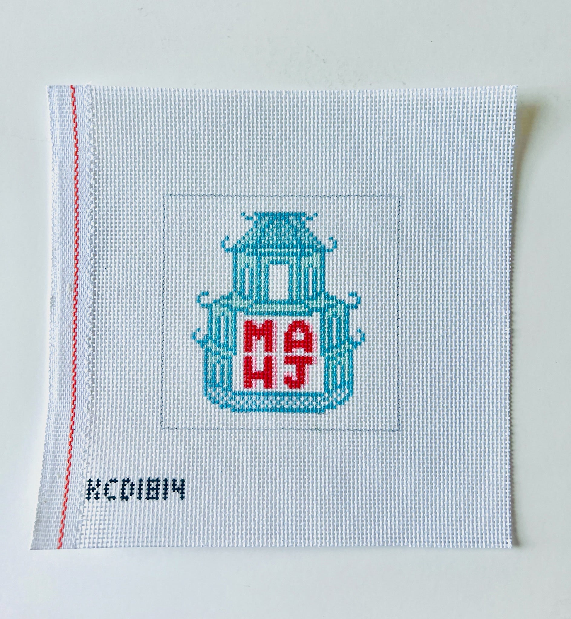 Mahj Pagoda Canvas - KC Needlepoint