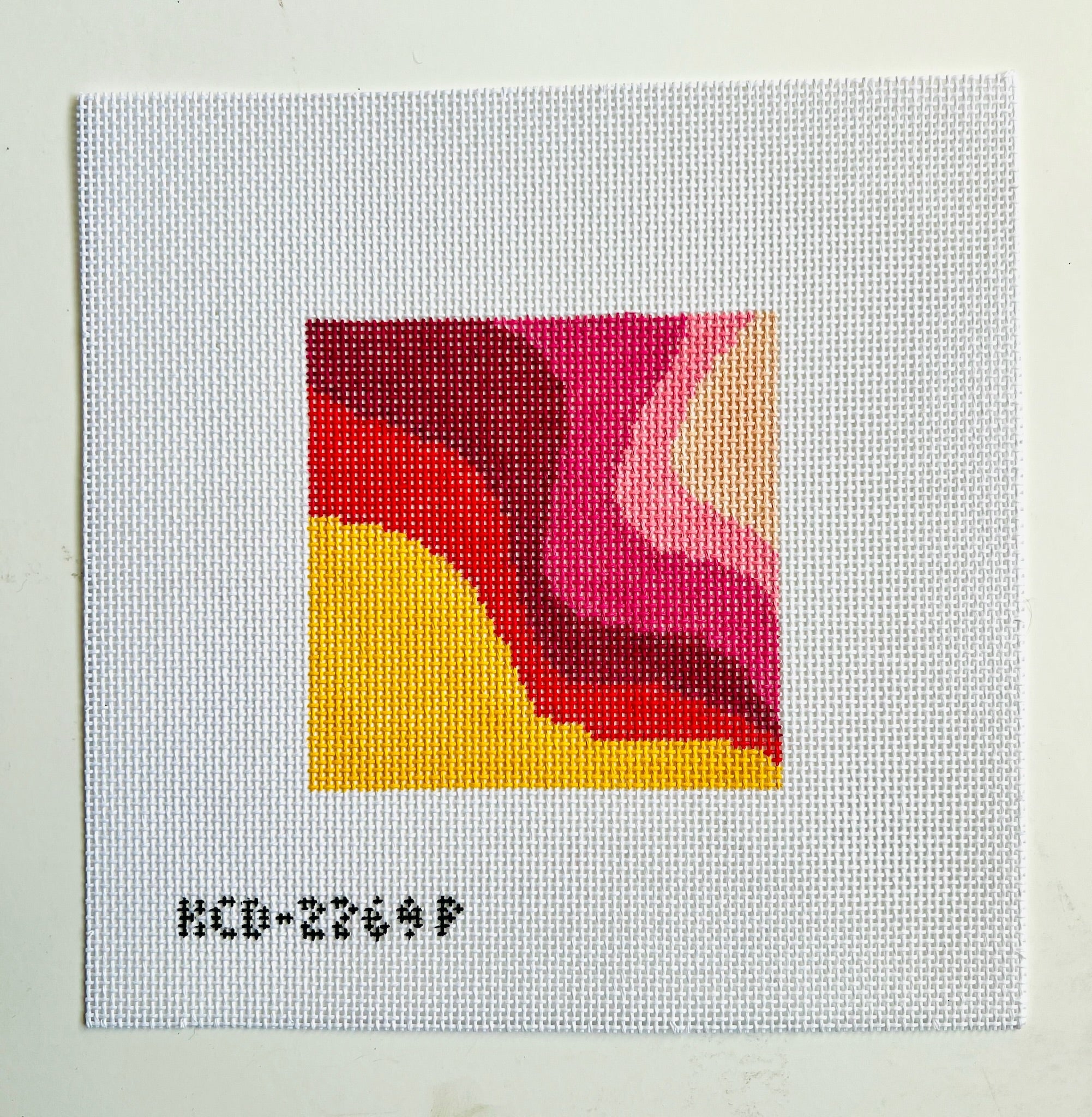 Red Wave Canvas - KC Needlepoint