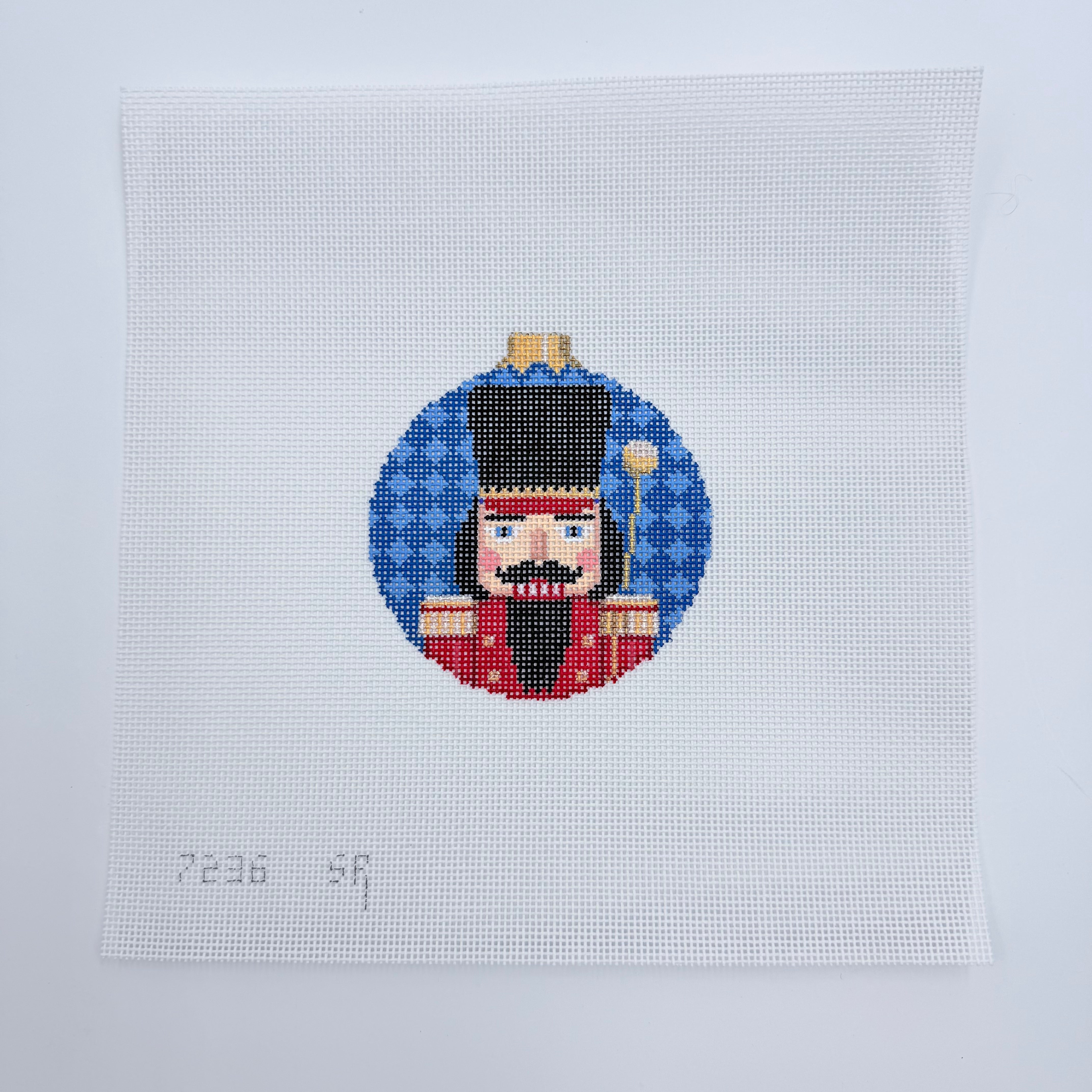 Bandmajor Nutcracker Round Canvas - KC Needlepoint