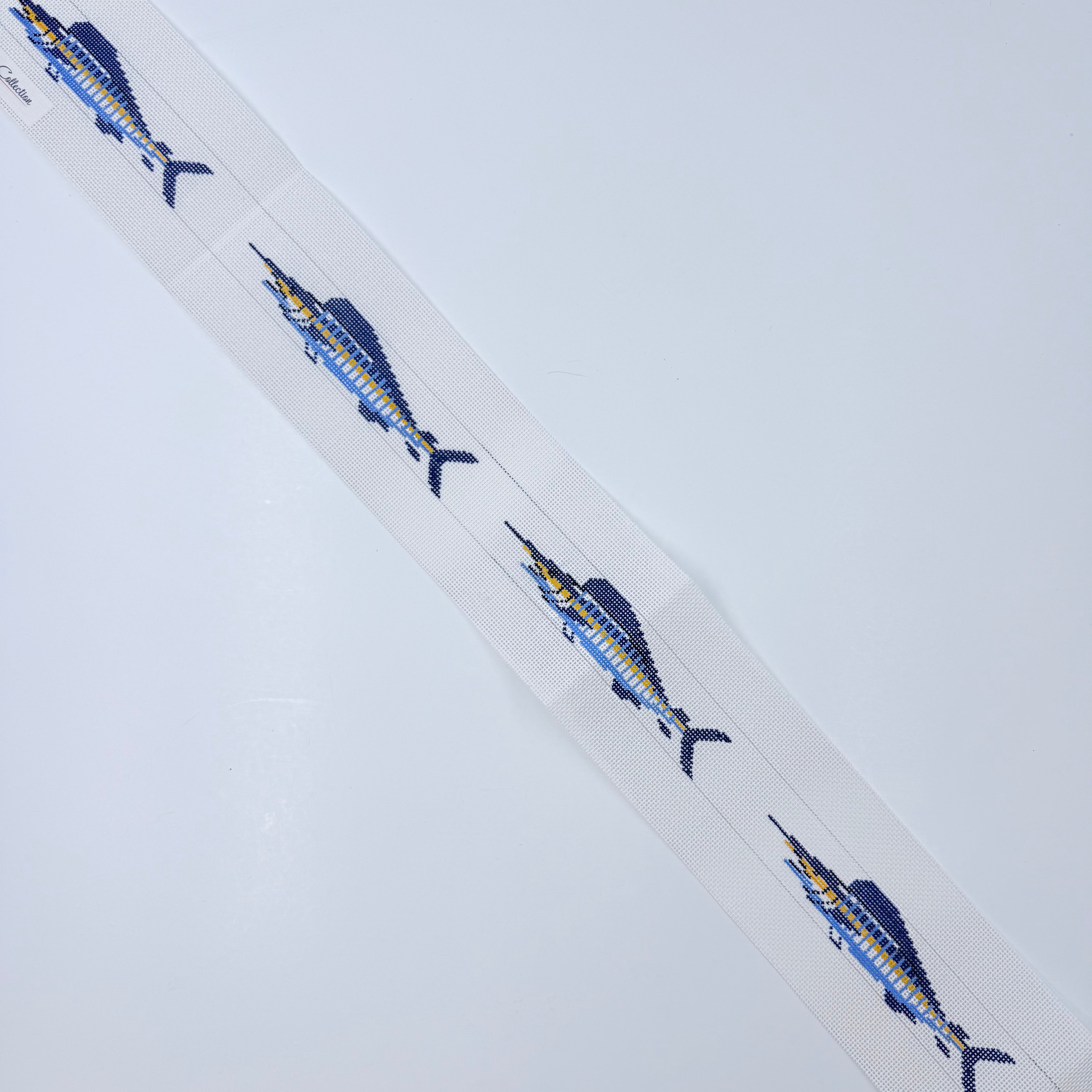 Marlins Belt Canvas - KC Needlepoint