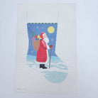 Moonlit Santa Stocking Canvas - KC Needlepoint