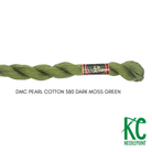 DMC 5 Pearl Cotton 580</br>Dark Moss Green - KC Needlepoint