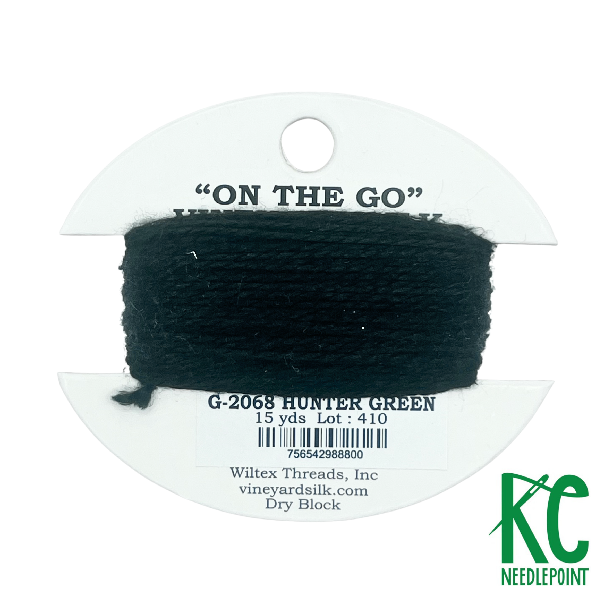 Vineyard Silk Card G2068 Hunter Green - KC Needlepoint