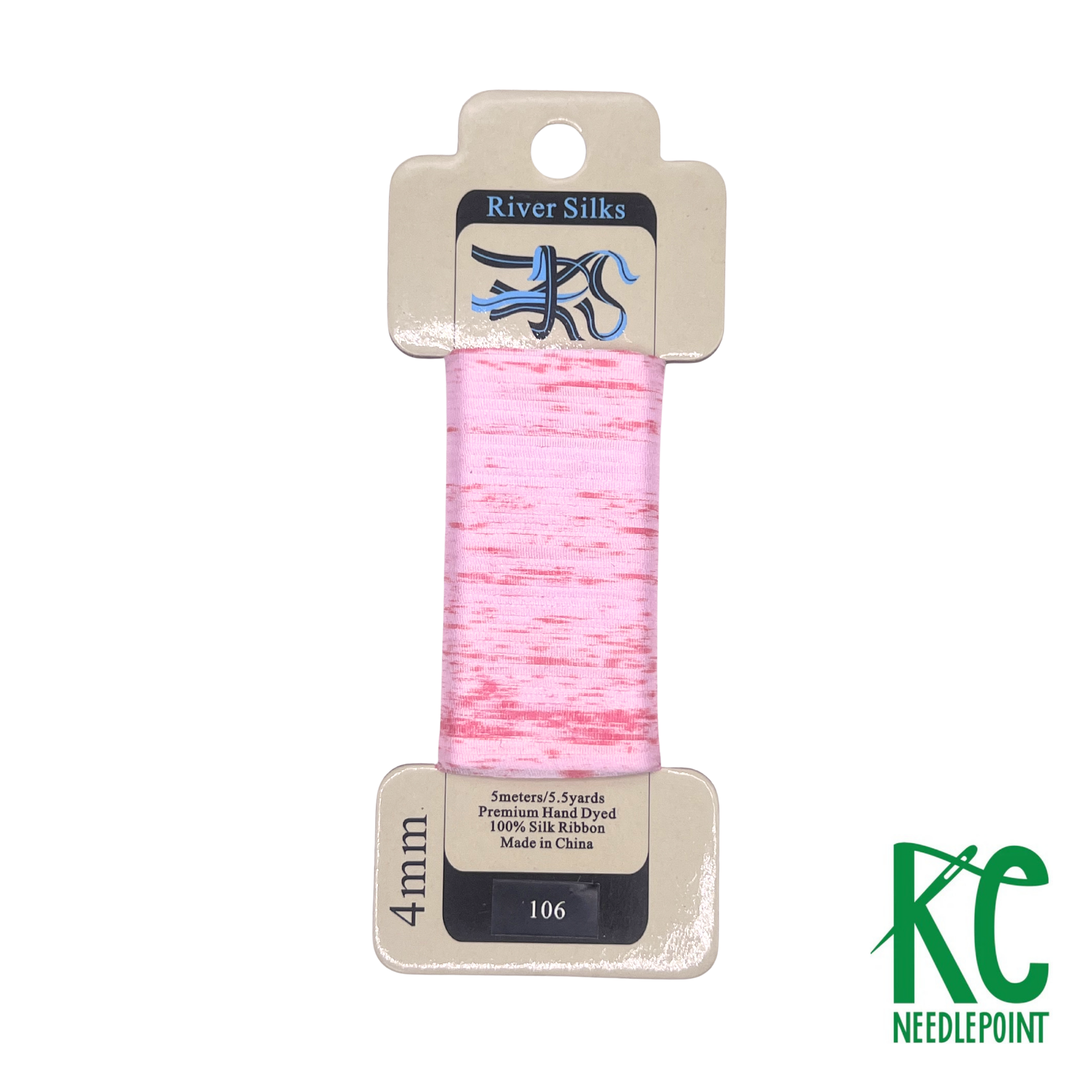Silk Ribbon 4mm 106 Overdyed Orchid Pink - KC Needlepoint