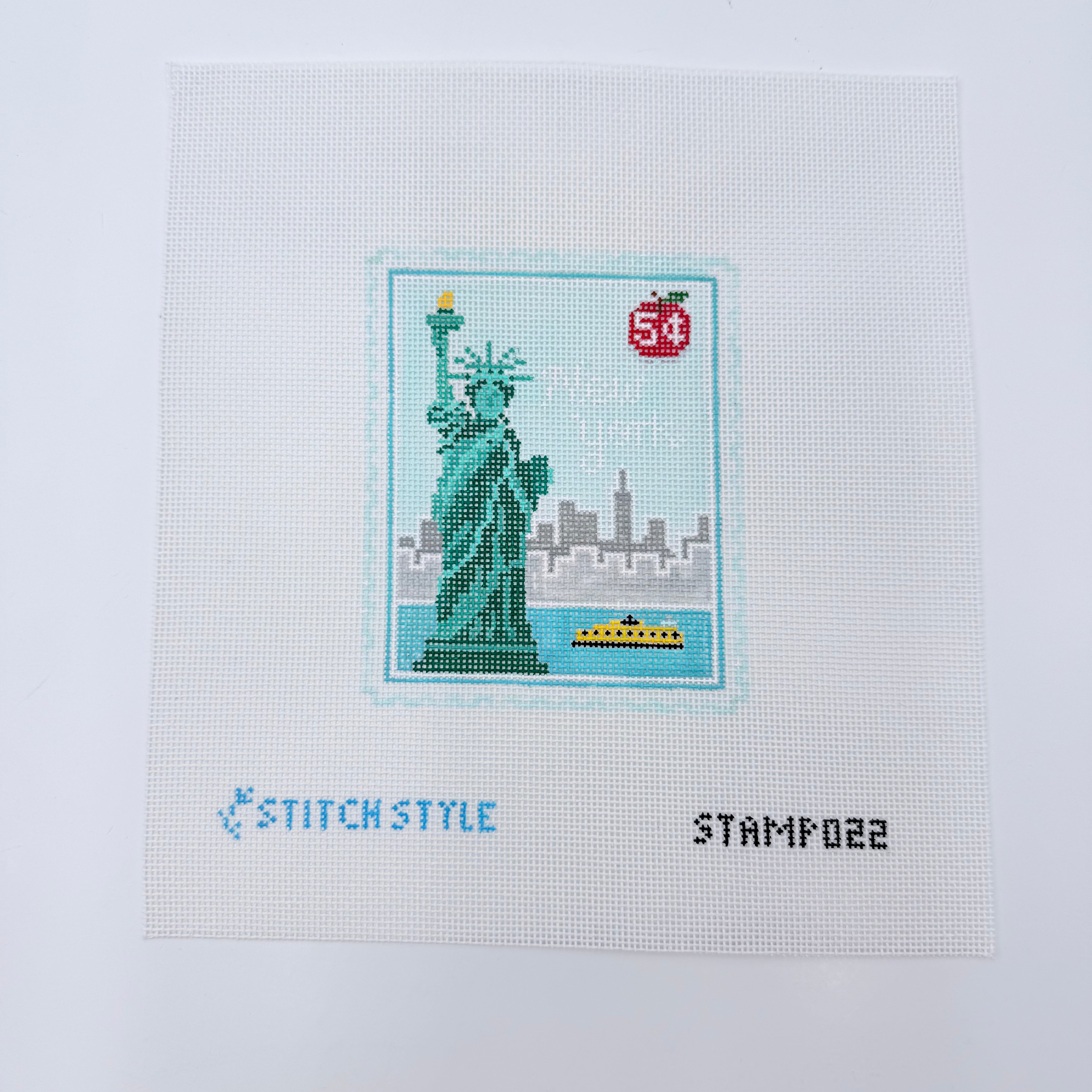 New York Stamp Needlepoint Canvas - KC Needlepoint