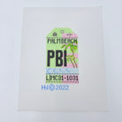 Palm Beach Vintage Travel Tag Canvas - KC Needlepoint