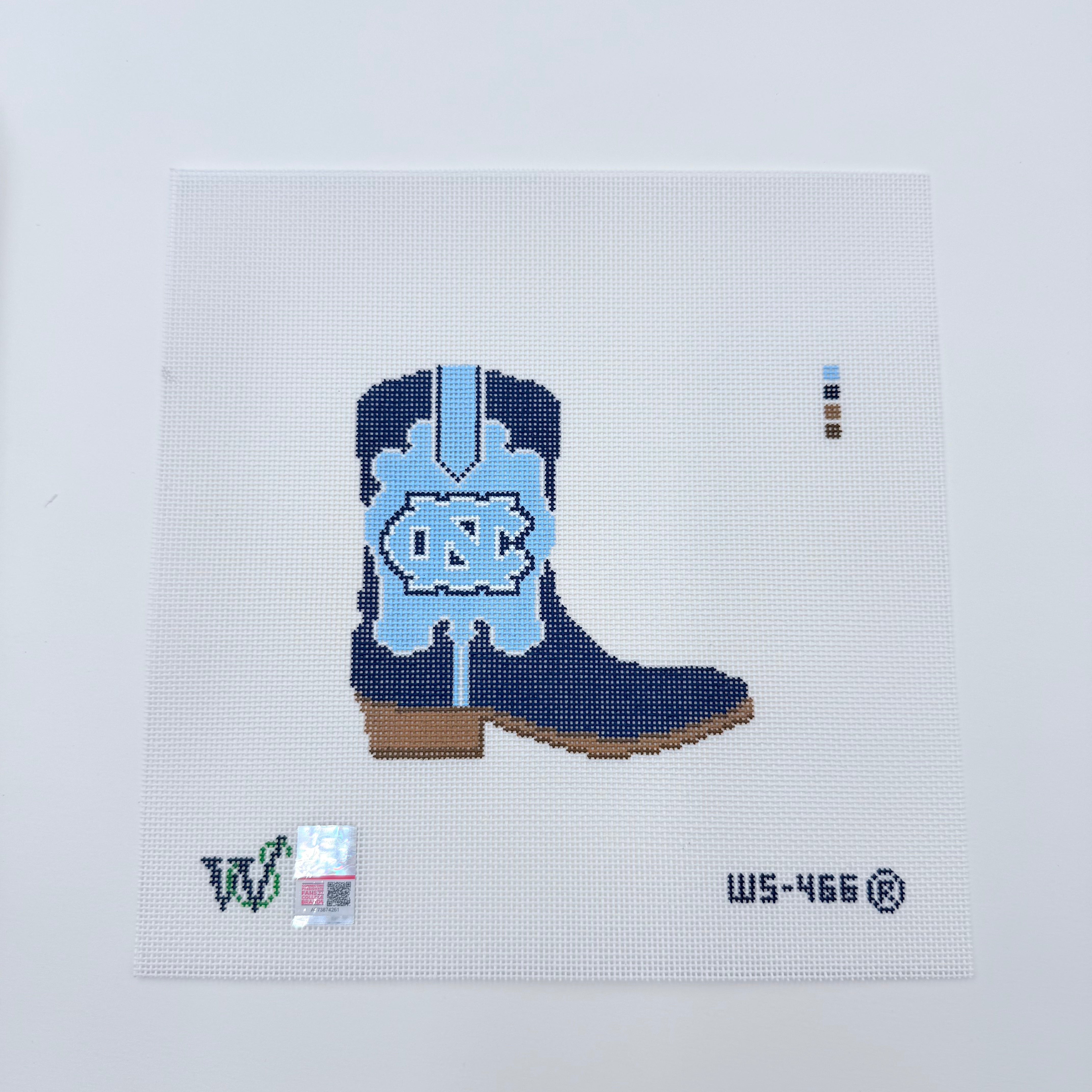 UNC Boot Canvas - KC Needlepoint