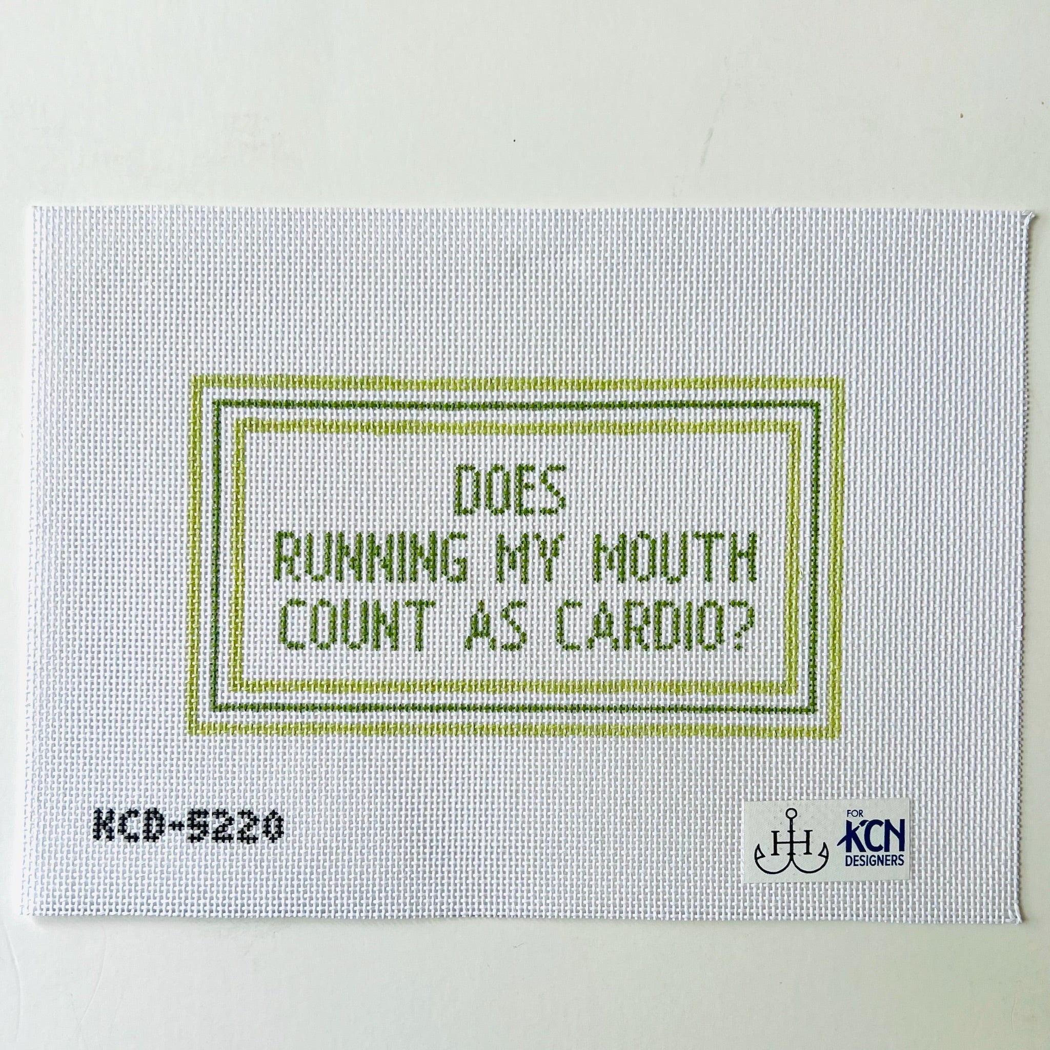Does Running My Mouth Canvas - KC Needlepoint