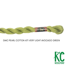 DMC 5 Pearl Cotton 471</br>Very Light Avocado Green - KC Needlepoint