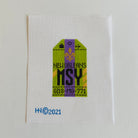 New Orleans Vintage Travel Tag Canvas - KC Needlepoint