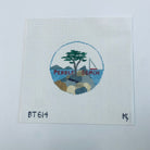 Pebble Beach Travel Round Canvas - KC Needlepoint
