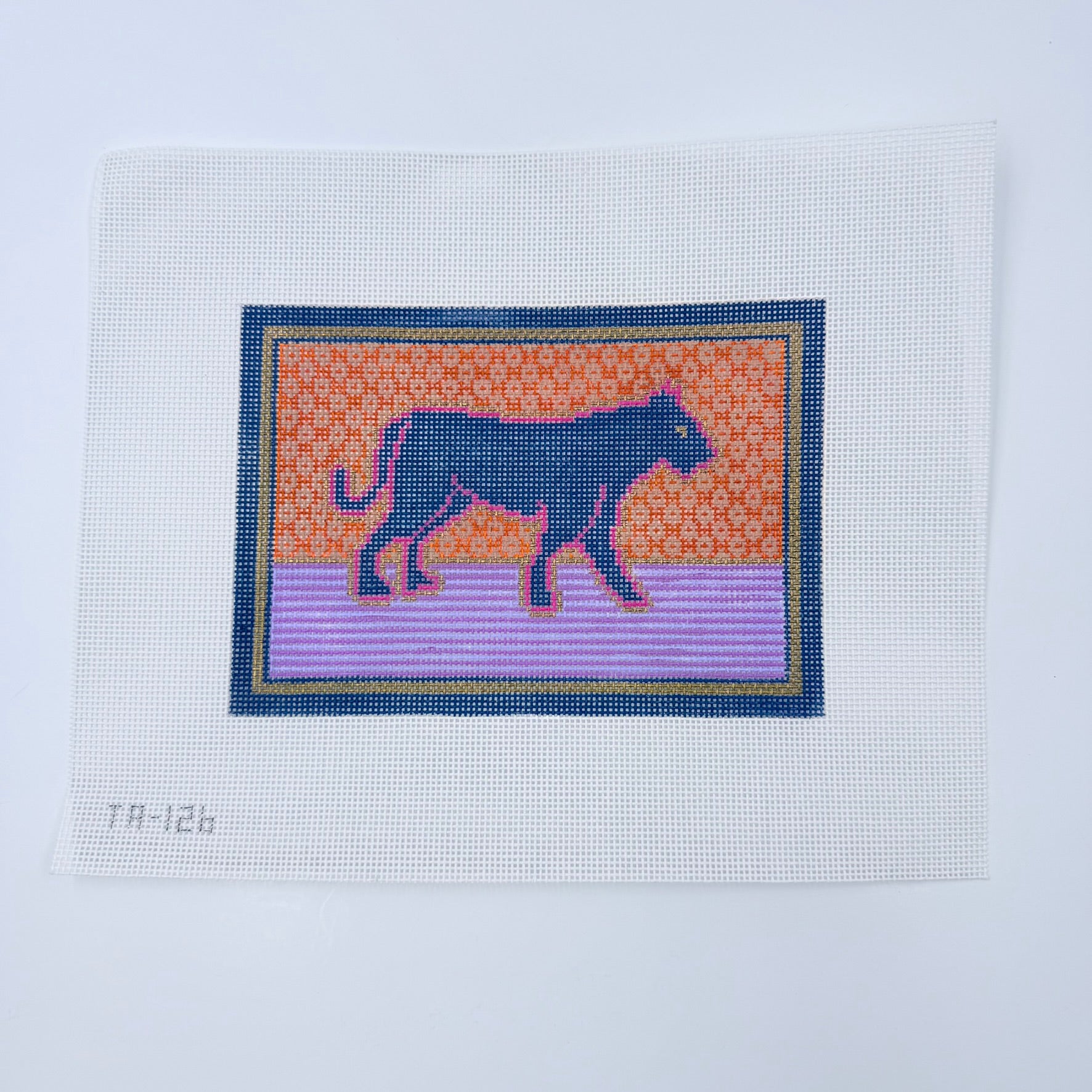 Pippa the Panther Needlepoint Canvas - KC Needlepoint