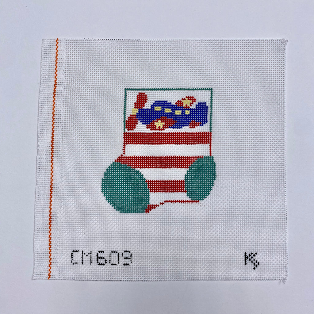 Airplane Mini Sock Canvas - KC Needlepoint