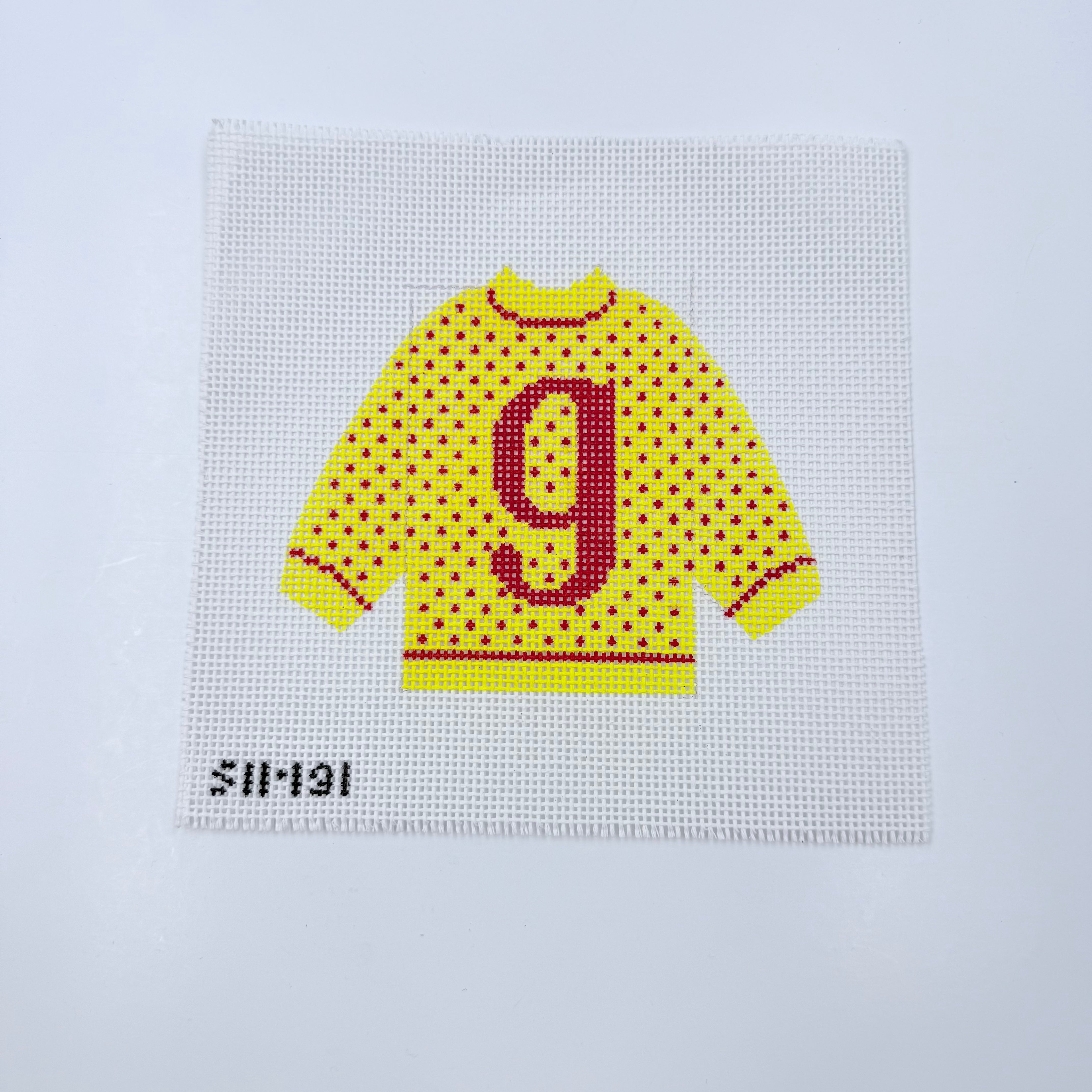 G Pullover Sweater Needlepoint Canvas - KC Needlepoint