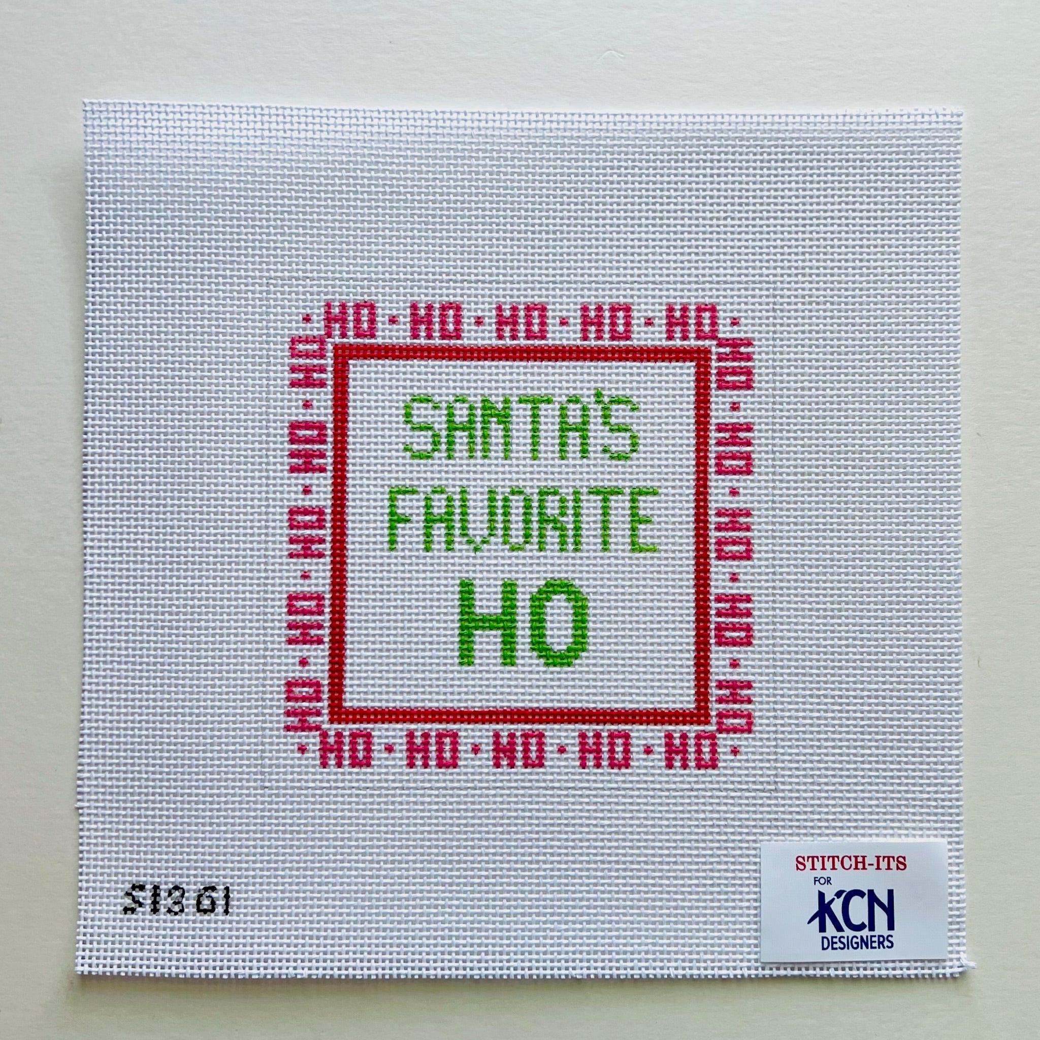 Santa's Favorite Ho Canvas - KC Needlepoint