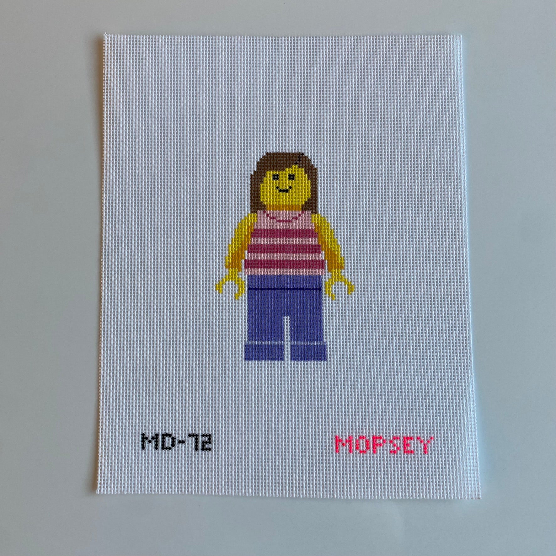 Brick Girl Canvas - KC Needlepoint