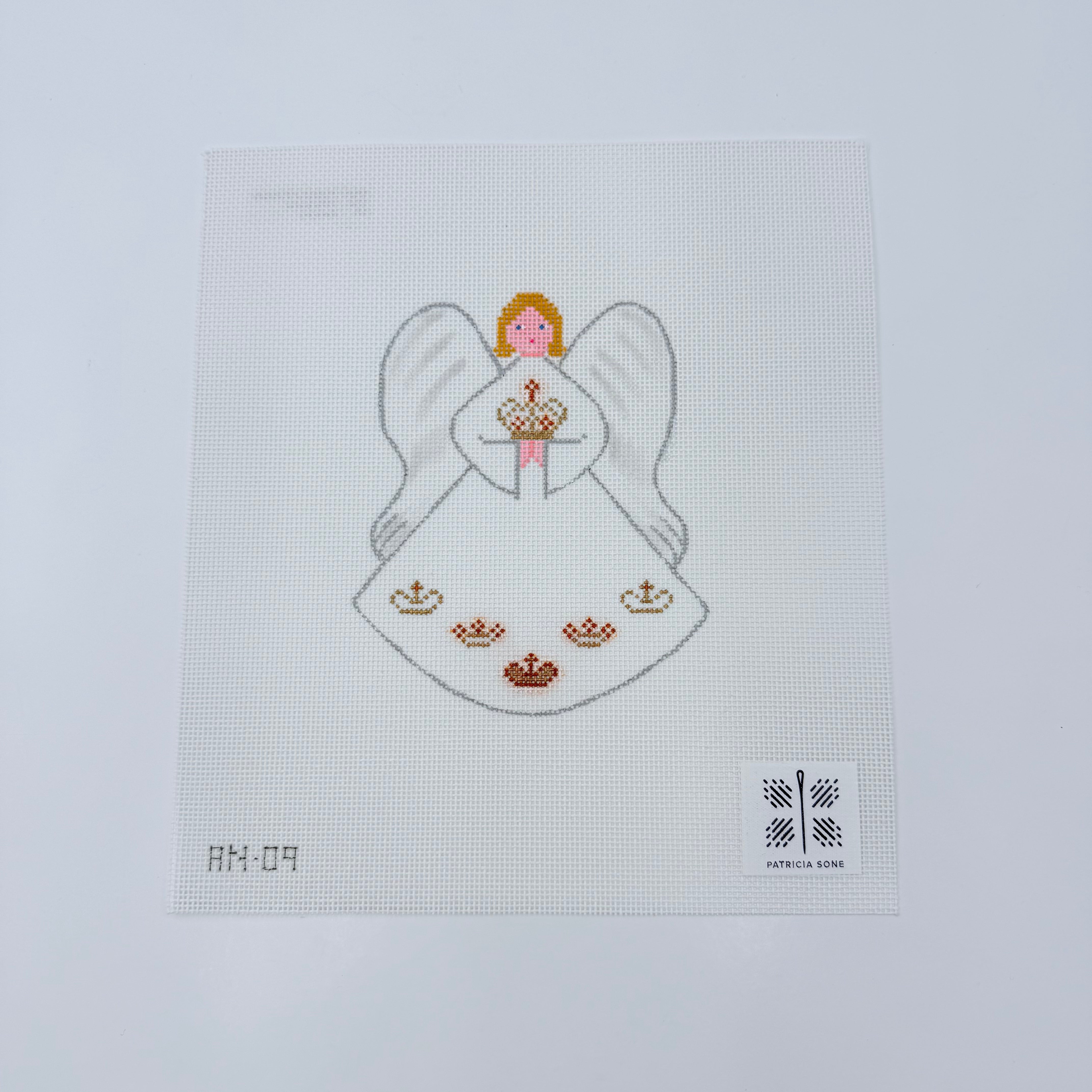 Angel with Crown Canvas - KC Needlepoint