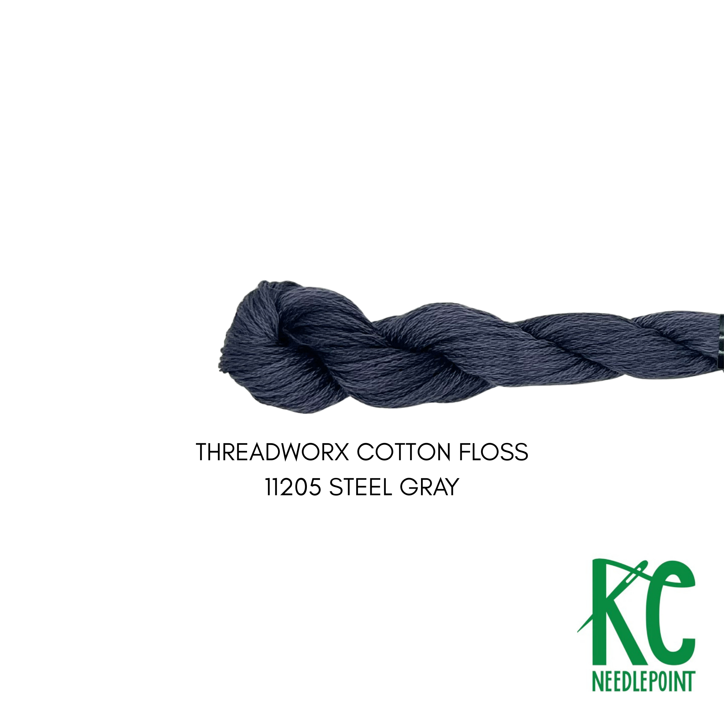 ThreadworX Cotton Floss 11205 Steel Gray - KC Needlepoint