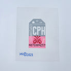Copenhagen Vintage Travel Tag Canvas - KC Needlepoint
