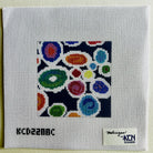 Multi Colored Circles Square - KC Needlepoint