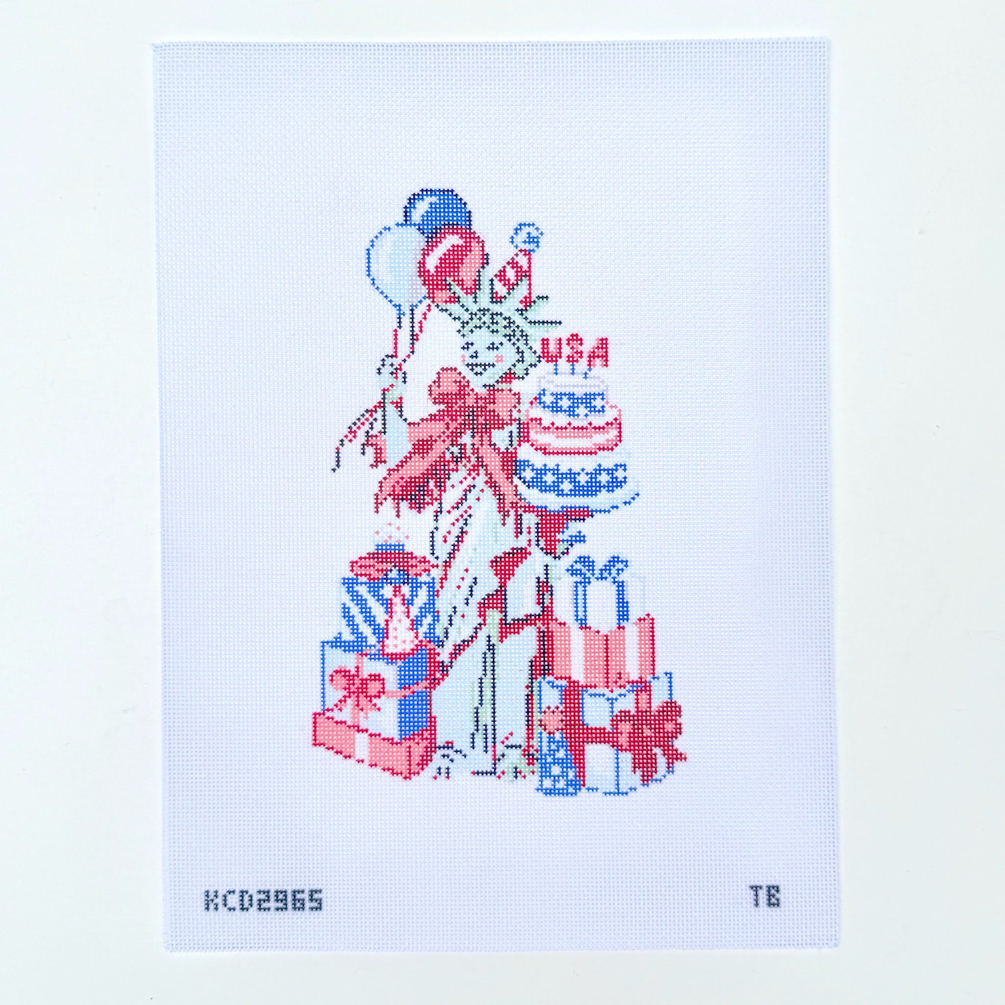 Lady Liberty Needlepoint Canvas - KC Needlepoint