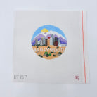 Hollywood Travel Round Canvas - KC Needlepoint