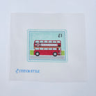 Double Decker Bus Stamp Needlepoint Canvas - KC Needlepoint