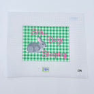 Bunny on Gingham Baby Sleeping Canvas - KC Needlepoint