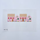 Pink Peppermint and Candy Canes House Canvas - KC Needlepoint
