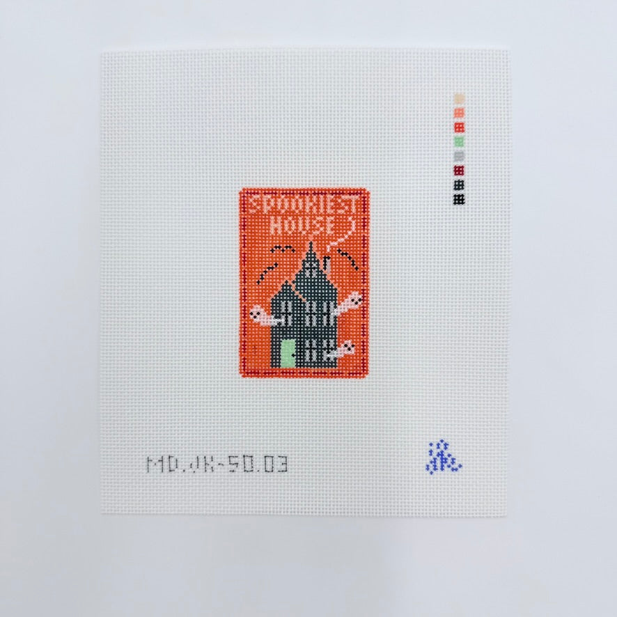 Spookiest House Patch Canvas - KC Needlepoint