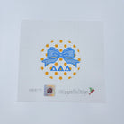 Delta Delta Delta Bow Round Canvas - KC Needlepoint