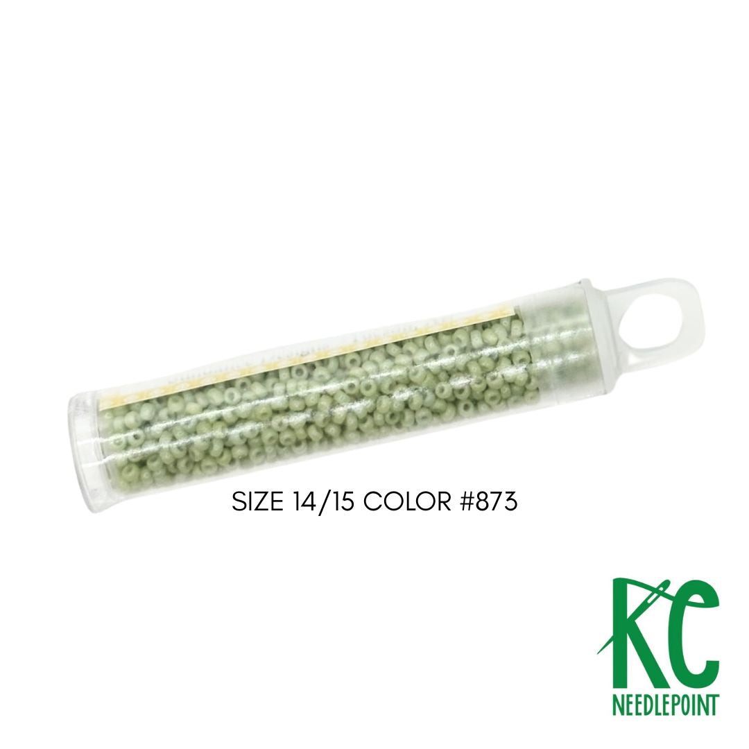 Size 14/15 Seed Beads 873 Desert Sage - KC Needlepoint